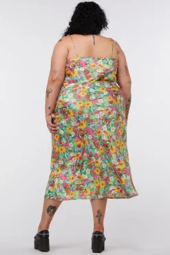 Women Dangerfield Dresses & Pinafores*Curve Glade Satin Slip Dress