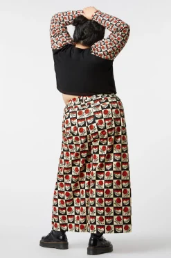 Women Dangerfield Curve Pants & Skirts*Curve Guilded Heart U0026 Rose Pants