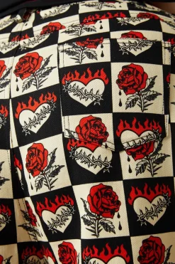 Women Dangerfield Curve Pants & Skirts*Curve Guilded Heart U0026 Rose Pants