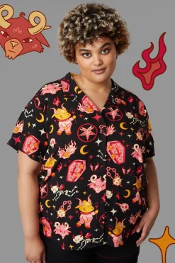 Women Black Friday Curve Tops & Blouses*Curve Hellish Blouse