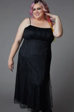 Women Black Friday Dresses & Pinafores*Curve Interwebs Mesh Dress