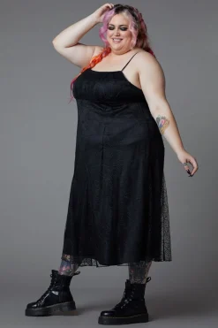 Women Black Friday Dresses & Pinafores*Curve Interwebs Mesh Dress