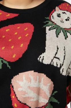 Women Dangerfield Curve Tops & Blouses*Curve Kitty Kisses Knit Top