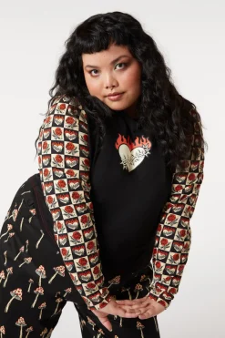 Women Dangerfield Curve Tops & Blouses*Curve Knave Of Hearts Cropped