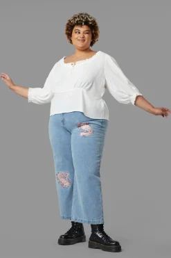 Women Black Friday Curve Tops & Blouses*Curve Lily Pad Blouse