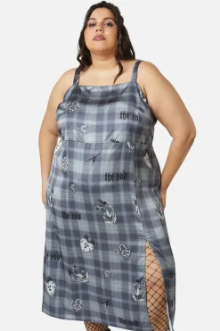 Women Dangerfield Dresses & Pinafores*Curve Love Her Printed Satin Split Dress