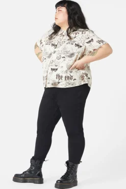 Women Dangerfield Curve Tops & Blouses*Curve Lover'S Departure Printed Blouse