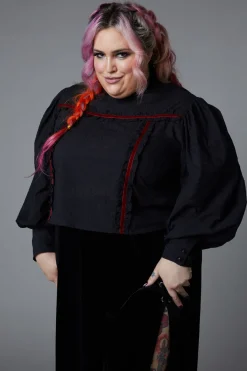 Women Black Friday Curve Tops & Blouses*Curve Nadja Gothic Blouse