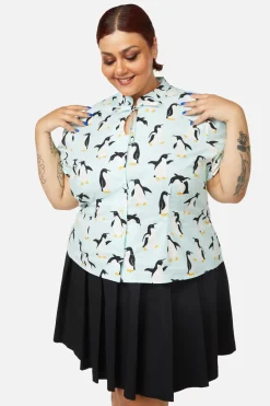 Women Dangerfield Curve Tops & Blouses*Curve Penguin Blouse