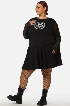 Women Dangerfield Curve Tops & Blouses*Curve Pentagram Contrast Mesh Top