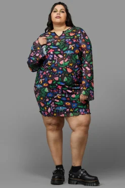 Women Black Friday Curve Tops & Blouses*Curve Plantistry Mesh Top