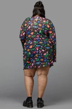 Women Black Friday Curve Tops & Blouses*Curve Plantistry Mesh Top