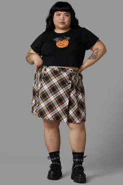 Women Black Friday Curve Pants & Skirts*Curve Pumpkin Tartan Skirt