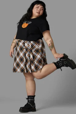 Women Black Friday Curve Pants & Skirts*Curve Pumpkin Tartan Skirt