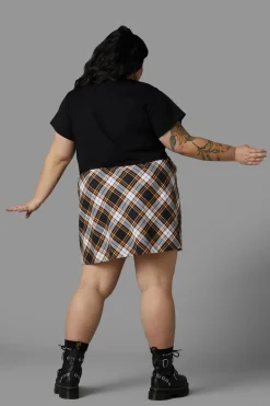 Women Black Friday Curve Pants & Skirts*Curve Pumpkin Tartan Skirt