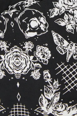 Women Dangerfield Curve Tops & Blouses*Curve Romantic Skull Print Blouse