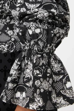 Women Dangerfield Curve Tops & Blouses*Curve Romantic Skull Print Blouse