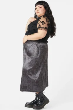 Women Dangerfield Curve Pants & Skirts*Curve Ruined Mansion Satin Brocade Skirt