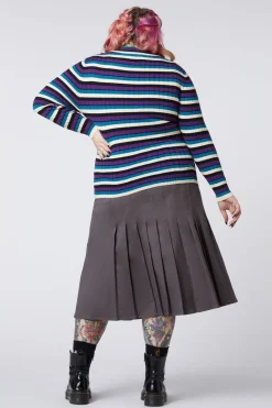 Women Dangerfield Knitwear & Cardis*Curve Tabby Stripe Skivvy Knit