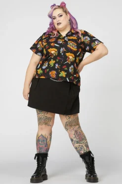 Women Dangerfield Curve Tops & Blouses*Curve Tattoo Zombie Cot Shirt