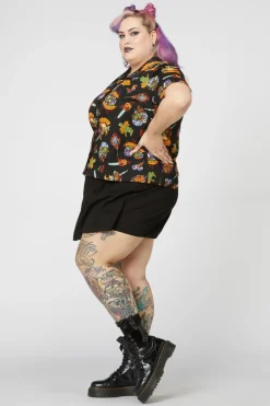 Women Dangerfield Curve Tops & Blouses*Curve Tattoo Zombie Cot Shirt