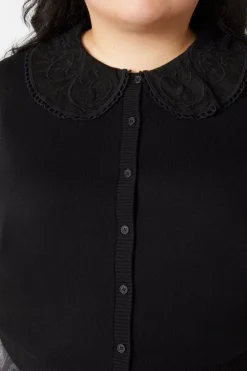 Women Dangerfield Knitwear & Cardis*Curve Time Passing Romantic Crop Cardi