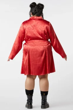 Women Dangerfield Dresses & Pinafores*Curve Under Sentence Satin Dress