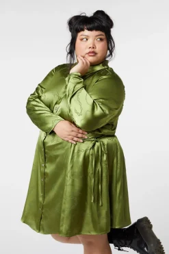 Women Dangerfield Dresses & Pinafores*Curve Under Sentence Satin Dress