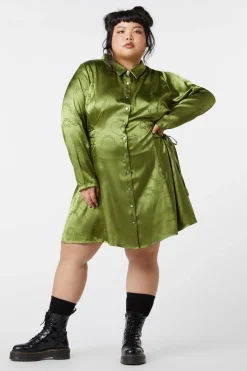 Women Dangerfield Dresses & Pinafores*Curve Under Sentence Satin Dress