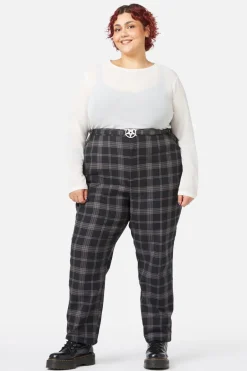 Women Dangerfield Pants & Jumpsuits*Curve Victoria Tartan Fitted Pants