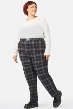 Women Dangerfield Pants & Jumpsuits*Curve Victoria Tartan Fitted Pants