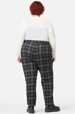 Women Dangerfield Pants & Jumpsuits*Curve Victoria Tartan Fitted Pants