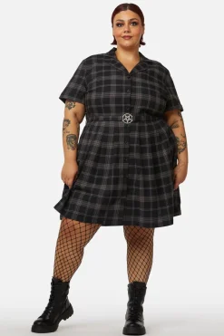Women Dangerfield Dresses & Pinafores*Curve Victoria Tartan Pleated Dress