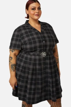 Women Dangerfield Dresses & Pinafores*Curve Victoria Tartan Pleated Dress