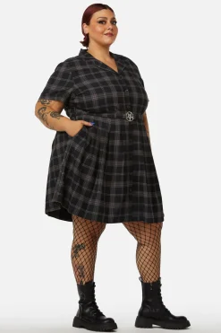 Women Dangerfield Dresses & Pinafores*Curve Victoria Tartan Pleated Dress