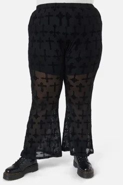 Women Dangerfield Curve Pants & Skirts*Curve Vowed Flocked Mesh Pant