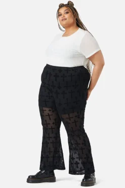 Women Dangerfield Curve Pants & Skirts*Curve Vowed Flocked Mesh Pant