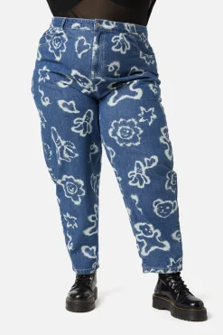 Women Dangerfield Curve Pants & Skirts*Curve White Out Denim Jeans