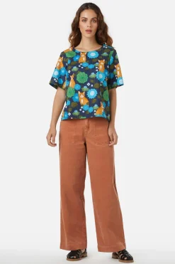 Women Princess Highway Blouses & Tops*Cute Cat Top