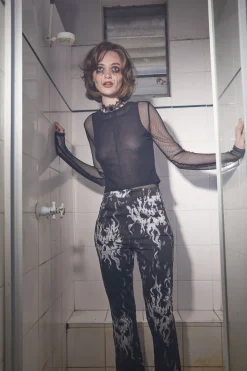 Women Black Friday Blouses & Tops*Dead Inside Mesh Top