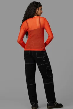 Women Black Friday Blouses & Tops*Dead Inside Mesh Top