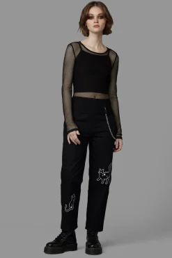 Women Black Friday Blouses & Tops*Dead Inside Mesh Top