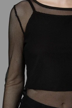 Women Black Friday Blouses & Tops*Dead Inside Mesh Top