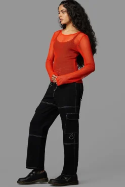 Women Black Friday Blouses & Tops*Dead Inside Mesh Top