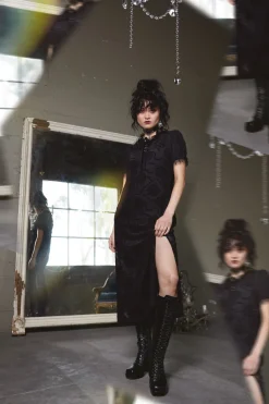 Women Dangerfield Dresses & Pinafores*Decaying Days Flocked Mesh Dress