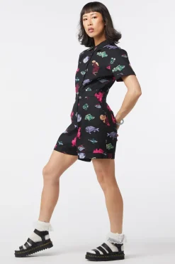 Women Dangerfield Pants & Jumpsuits*Deep Sea Playsuit