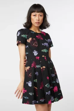 Women Dangerfield Dresses & Pinafores*Deep Sea Pleated Dress