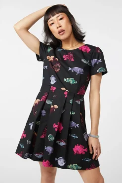 Women Dangerfield Dresses & Pinafores*Deep Sea Pleated Dress