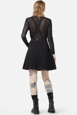 Women Dangerfield Dresses & Pinafores*Defrauded Contrast Stitch Pinafore