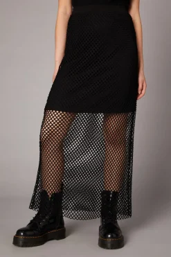 Women Black Friday Skirts & Skorts*Delirious Long Mesh Skirt